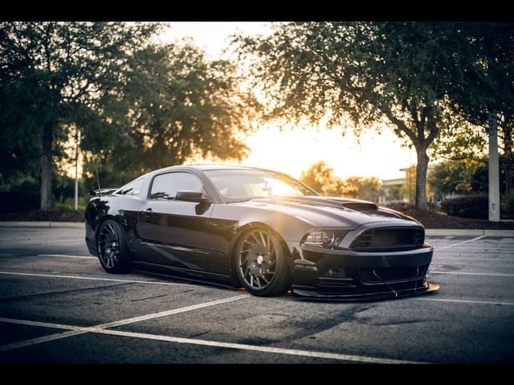 Stock photo: a black coupe with a polished finish